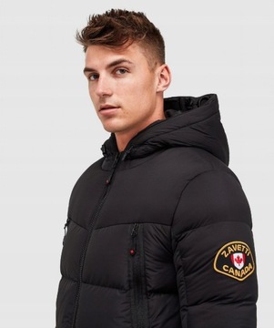 SALVINO KAPTUR LOGO M9B XTR__L ZAVETTI CANADA DŁUGA PIKOWANA KURTKA
