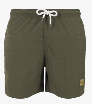 URBAN CLASSICS SZORTY KĄPIELOWE KHAKI LOGO XXL ZJG