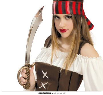 SZABLA MIECZ PIRATA 45 CM KORDELAS PIRACKI LUX