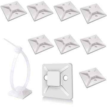 10x ORGANIZER UCHWYT ZACZEP DO KABLI NA TRYTKI 3M
