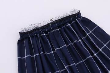 piżama domowa długie rękawy spodnie garnitur piżama w kratę typu kardigan