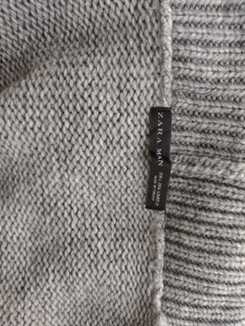 (L) ZARA Man/ Ekskluzywny, wełniany sweter męski