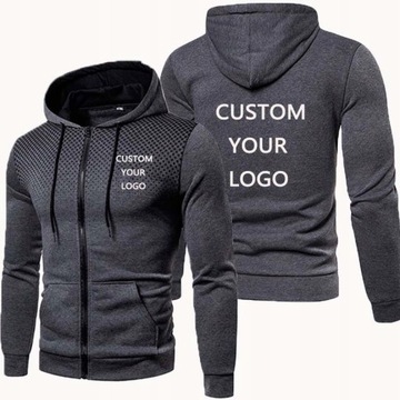 ROZPINANA BLUZA Z WŁASNYM NADRUKIEM LOGO