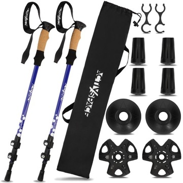 KIJE TREKKINGOWE KIJKI NORDIC WALKING SKŁADANE PRO