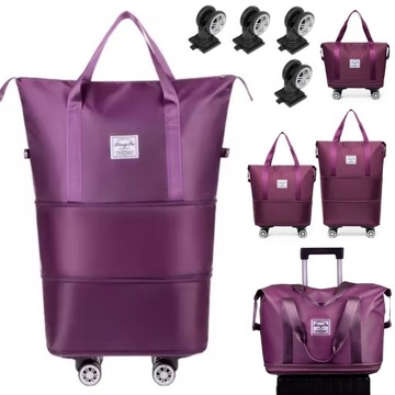 TORBA DUŻA PODRÓŻNA SPORTOWA SKŁADANA ROZKŁADANA NA KÓLKACH SAMOLOTOWA