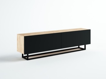 RTV 140cm na stelażu stojąca Loft Szafka dąb Craft