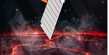 Нож металлический, сломанное лезвие 18мм, обои Kormax