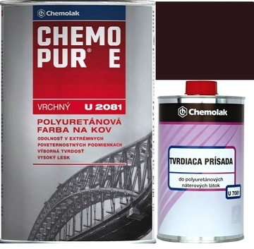CHEMOPUR E FARBA POLIURETANOWA 1L BRĄZOWY CIEMNY