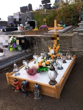 Могильное покрытие/могильный ящик, временный памятник