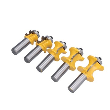 5 шт., полукруглые фрезы с хвостовиком 1/2 дюйма