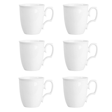 Kubek kubki zestaw porcelanowy MariaPaula Biała 360 ml 6 sztuk
