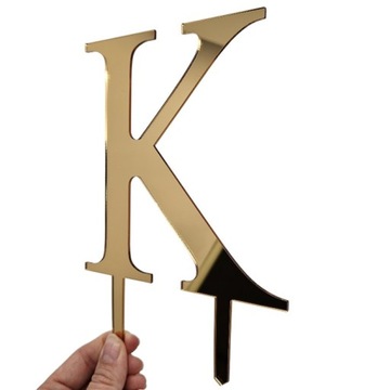 Топперы для торта GOLD INITIALS XL LETTERS для торта набор золотых зеркал 2 шт.