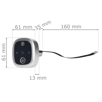 Дверной глазок камеры. Функция записи дверного звонка.