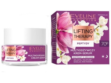 Eveline Lifting Therapy Peptides 70+ Мультипитательный крем-сыворотка для дня и ночи