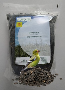 Słonecznik Premium Czarny Wysokoenergetyczna Karma Pokarm dla Ptaków 2,5kg
