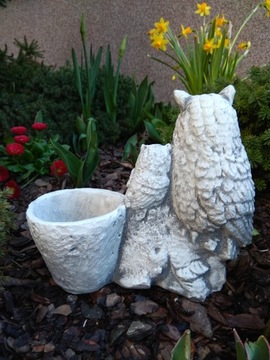 Бетонная фигура Сова с цветочным горшком (Z101) Ala-Shop