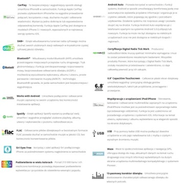 PIONEER SPH-DA160DAB CARPLAY ANDROID-AUTO DAB K-ÓW