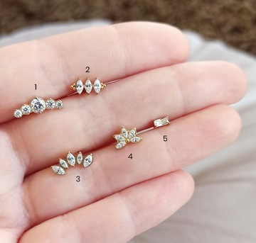 СЕРЬГИ GOLD EAR HELIX TITANIUM LABRET 1,2/8