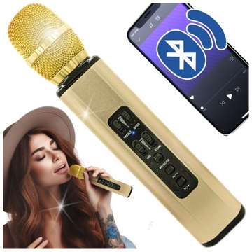 MIKROFON KARAOKE K6 GŁOŚNIK BLUETOOTH BEZPRZEWODOWY DLA DZIECI IMPREZA USB