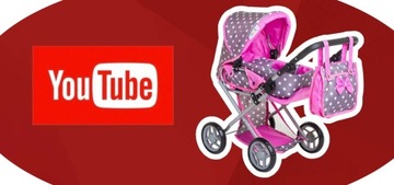 WÓZEK DLA LALEK 3w1 głęboki spacerowy TORBA PRZEWIJAK pościel REGULACJA