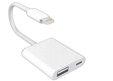 KABEL ADPATER OTG PRZEJŚCIÓKA Z LIGHTNING NA USB A + ŁADOWANIE IPHONE APPLE