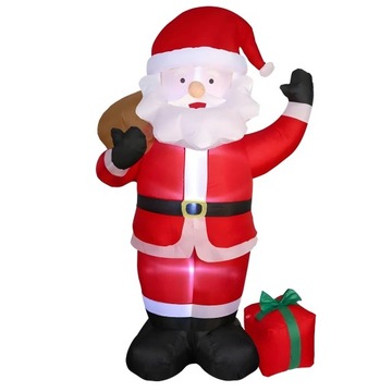 БОЛЬШОЙ САНТА НАДУВНОЙ, С ПОДСВЕТКОЙ, САМОНАДУВАЮЩИЙСЯ СВЕТОДИОД, 180 СМ XXL
