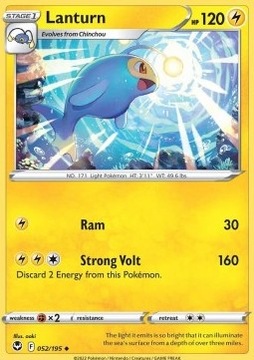 Oryginalna Karta Pokemon Silver Tempest - Lanturn SIT 052