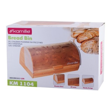 CHLEBAK POJEMNIK na CHLEB PIECZYWO BAMBUS KAMILLE