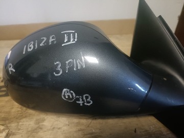 IBIZA III ZRCÁTKO PRAVÉ 3 PIN ŠEDÝ