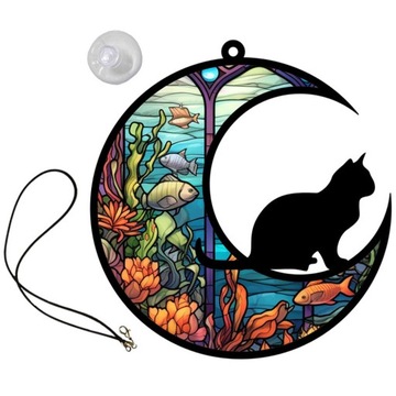 АКРИЛОВЫЙ КУЛОН ПОДВЕСНОЙ ОРНАМЕНТ CAT SUNCATCHER