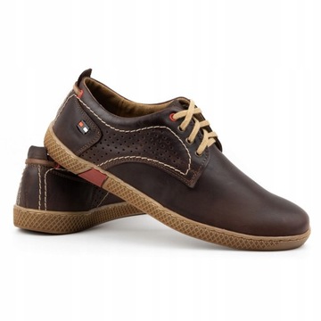 BUTY OLIVIER MĘSKIE SKÓRA POLSKIE 302GT BRĄZ 43