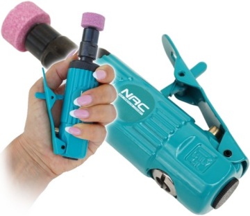 ПНЕВМАТИЧЕСКАЯ ПРЯМОШЛИФНИЦА NAC 25000 об/мин. + набор из 10 насадок в чемоданчике