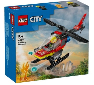 60411 Strażacki helikopter ratunk klocki lego city