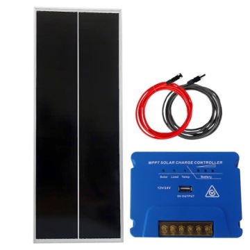 PANEL SŁONECZNY ZESTAW SOLARNY 100W + REGULATOR