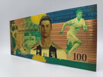 Позолоченная коллекционная банкнота с Криштиану Роналду