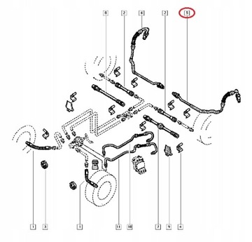 PRZEWÓD HAMULCOWY TYŁ LEWY RENAULT SCENIC I