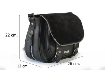 СУМКА COBY ЖЕНСКАЯ, ЧЕРНАЯ КОЖА, МОДНАЯ