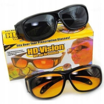 ОЧКИ HD VISION ДЛЯ ВОЖДЕНИЯ НОЧЬЮ И ДНЕМ, ОСВЕТЛЯЮЩИЕ 2 ШТ.