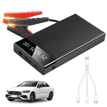 POWER BANK JUMP STARTER ROZRUCH BOOSTER SAMOCHODOWY 12V 10000MAH + KLEMY