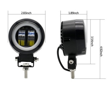 ГАЛОГЕННАЯ ФАРА СВЕТОДИОДНАЯ ЛАМПА CREE RING МОТОЦИКЛ x2