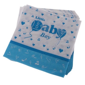 20 szt. Jednorazowe serwetki Baby Boy Serwetki Baby Shower Party Tableware