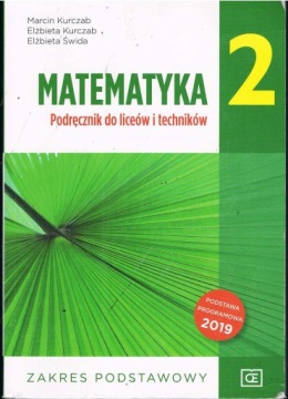 MATEMATYKA 2 PODRĘCZNIK ZP KURCZAB PAZDRO 2020