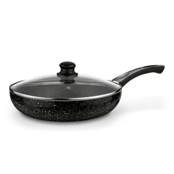 Patelnia marmurkowa z pokrywą głęboka 28cm MARMARA