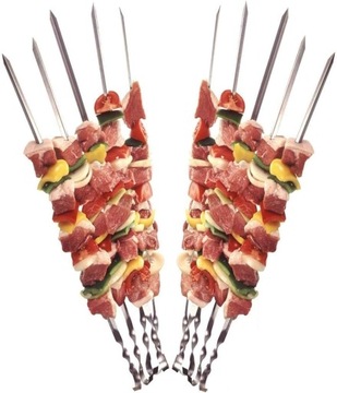 SZPIKULCE SZAMPURY SZASZŁYKÓW POKROWIEC 6SZT 60cm