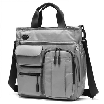 Men's Business Shoulder Bag with Large Capacity and Multiple Layers for