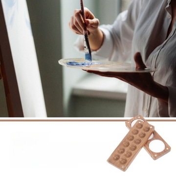 МАСЛЯНАЯ КРАСКА КОРОБКА ДЛЯ КРАСОК ОРЕХ ПОДДОН АКРИЛОВЫХ КРАСОК ПОДНОС ДЛЯ ЖИВОПИСИ ХУДОЖЕСТВЕННАЯ ПОДДОНА