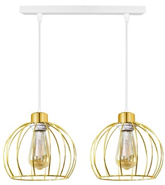 LAMPA WISZĄCA SUFITOWA ŻYRANDOL ZŁOTA LOFT LED