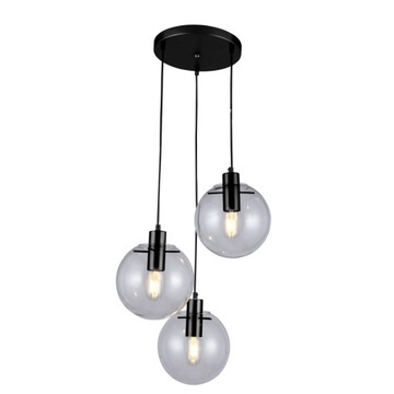 ŻYRANDOL LAMPA WISZĄCA ZWIS Puerto 3 czarna