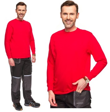 Podkoszulka Koszulka z długim rękawem męska czerwona GRUBSZA 170g/m2 r. 3XL