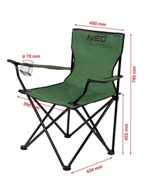Krzesło biwakowe wędkarskie składane na balkon